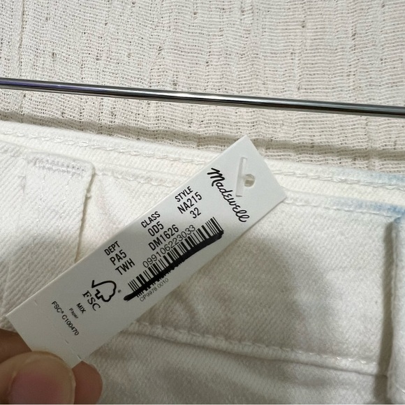 Madewell Heritage Stretch Straight Mini Skirt Tile White: Yoke-Pocket Edition - Picture 6 of 9